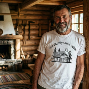 Personlig Handritad Stockstuga T Shirt