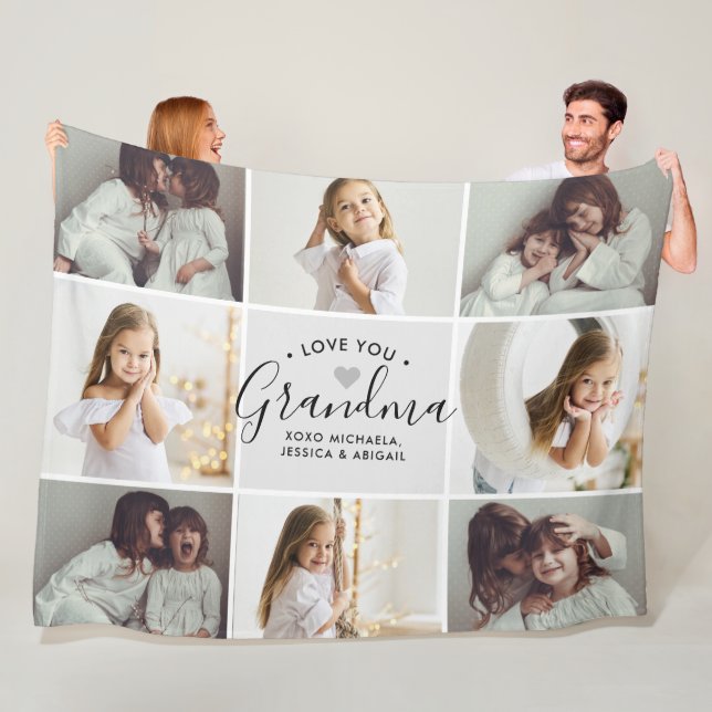 Personlig handskriven kärlek till dig mormor 8-fot fleecefilt (På plats)