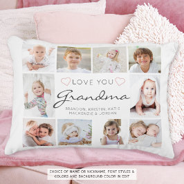 Personlig Handskriven Kärlek You Grandma 10 Photo Prydnadskudde