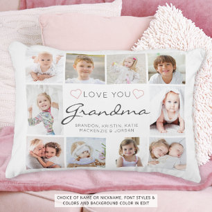 Personlig Handskriven Kärlek You Grandma 10 Photo Prydnadskudde