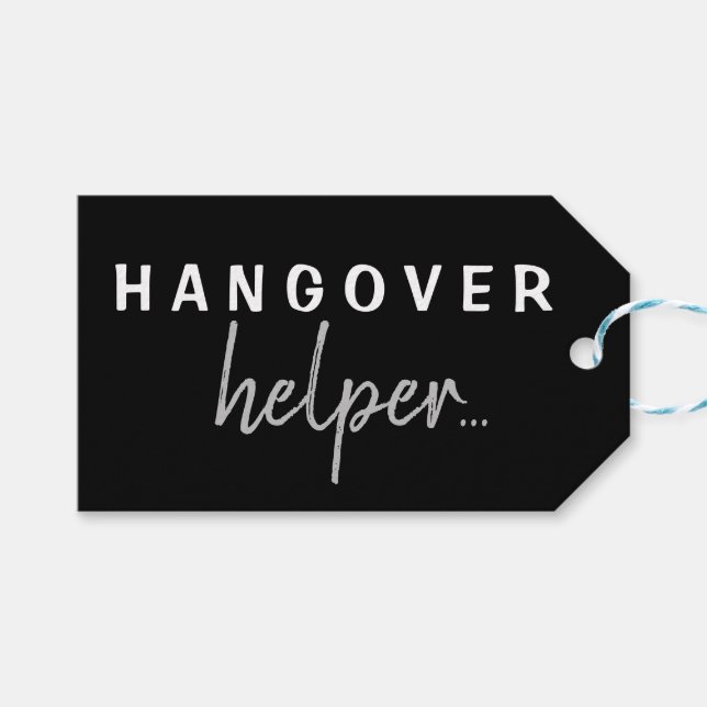 Personlig Hangover Helper Bachelorette Gift Märkre Presentetikett (Framsidan (Horisontell))