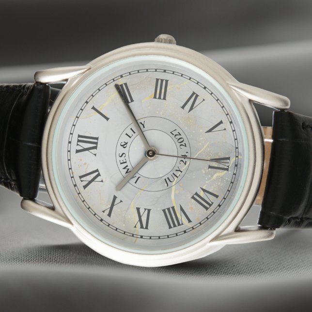 Personlig Hans och Hers Roman Numeral Watch Armbandsur (Skapare uppladdad)