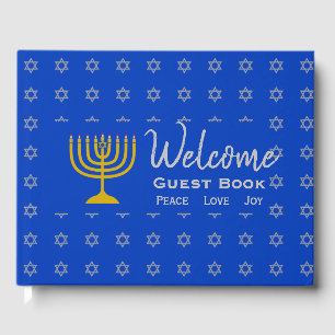 Personlig HANUKKA-välkomsthälsning Gästböcker