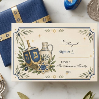 Personlig Hanukkah, Anpassad Anteckningskort