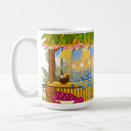 Personlig Hanukkah - Beach Theme Tiki Pub Kaffemugg