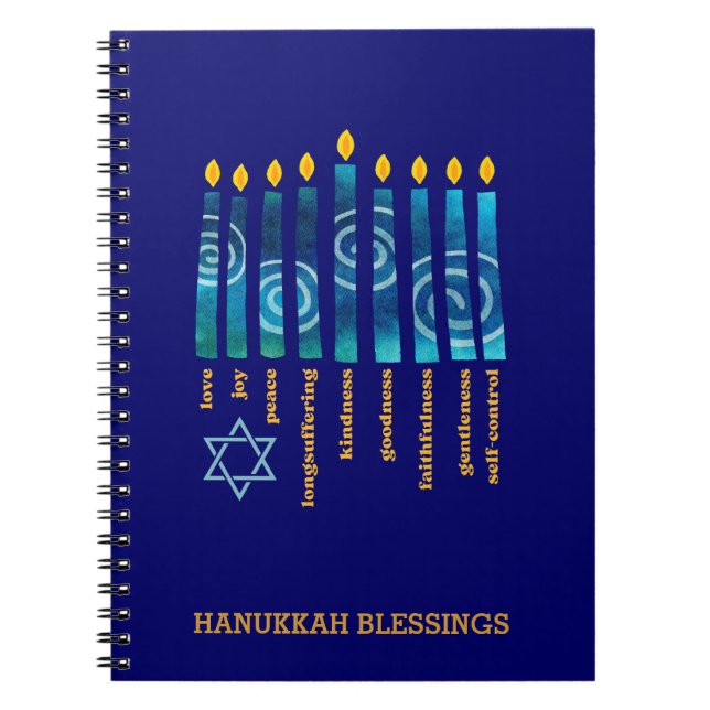 Personlig HANUKKAH Fruit of the Spirit Anteckningsbok (Framsidan)