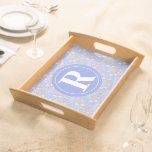 Personlig Hanukkah Frukostbricka<br><div class="desc">Denna utformning har en klassisk upprepning mönster i inslag av Hanukkah i söt pastellisering.</div>
