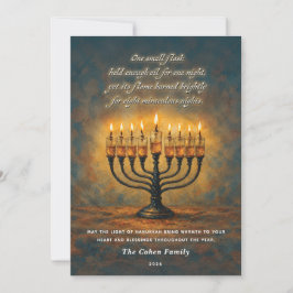 Personlig Hanukkah-helgkort Julkort