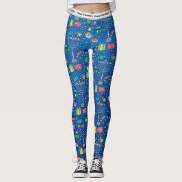 Personlig Hanukkah Mönster Leggings
