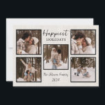 Personlig Happest Helgdagars Card med foton Julkort<br><div class="desc">Lägg till dina favoritfoton så att kortet blir unikt för dig. Skicka varma semesterhälsningar till dina nära och kära och sprid säsongens anda med det här helgdag för anpassade.</div>