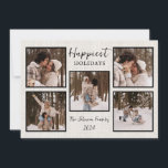 Personlig Happest Helgdagars Card med foton Julkort<br><div class="desc">Lägg till dina favoritfoton så att kortet blir unikt för dig. Skicka varma semesterhälsningar till dina nära och kära och sprid säsongens anda med det här helgdag för anpassade.</div>