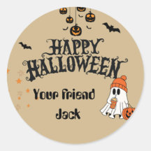 Personlig Happy halloween med Cute Ghost brun