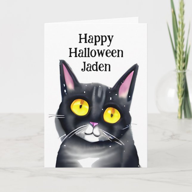 Personlig Happy halloween med färgsida Kort (Framsida)