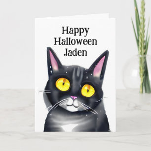 Personlig Happy halloween med färgsida Kort