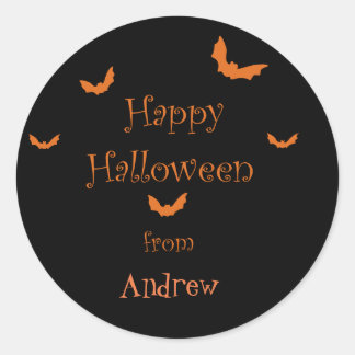 Personlig Happy halloween Stickers Runt Klistermärke
