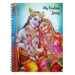 Personlig Hare Radhey Hare Krishna art Anteckningsbok