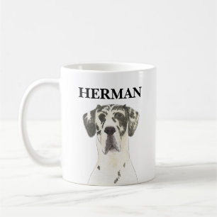 Personlig Harlequin Great dane Kaffemugg