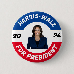 Personlig Harris Walz för president 2024 Knapp