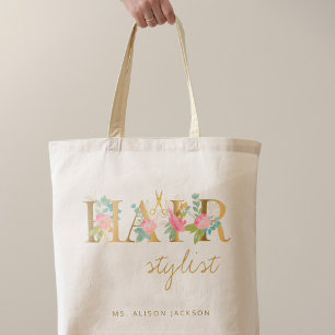 Personlig hårstylist hårsalon namn logotyp tygkasse