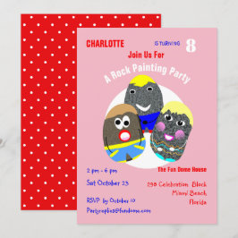 Personlig Hashtag för stenmålninggemenskap Inbjudningar