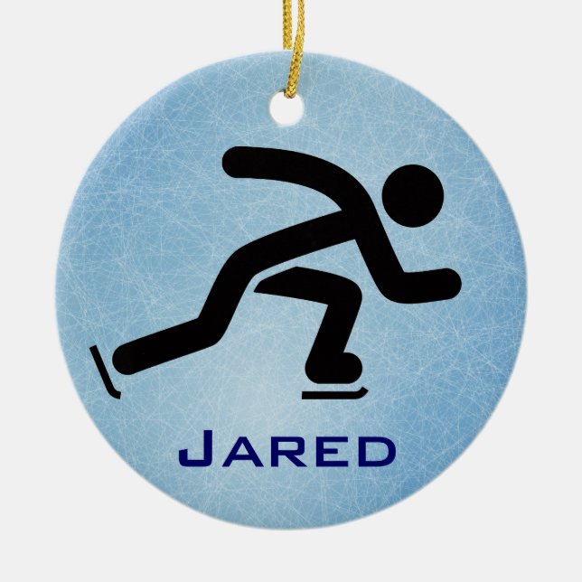 Personlig hastighetsåkning på skridskor ornament (Framsidan)