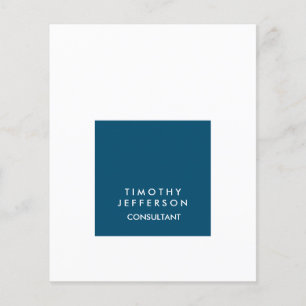 Personlig Havets blå Elegant Modern Flygblad