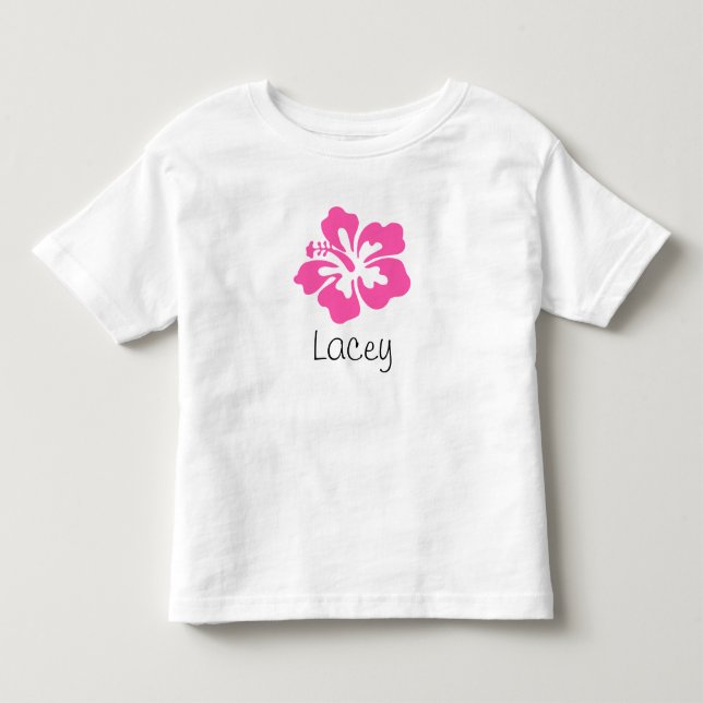 Personlig Hawaii Flower Hibiscus Rosa Tee Shirt (Framsida)