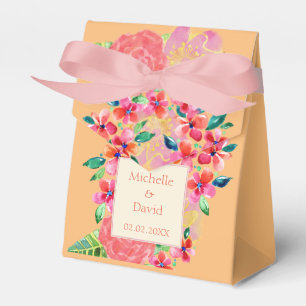 Personlig hawaiiansk tropisk blomsterstänk presentaskar