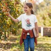 Personlig häx-halloween-t-shirt för barn med sagob