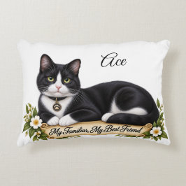 Personlig häxa Tuxedo Katt Prydnadskudde