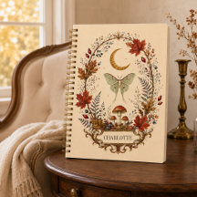 Personlig Häxliknande Höst Luna Moth Journal