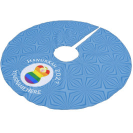Personlig HBT-pris Blond Ängel Hanukkah-flagga Julgransmatta Borstad Polyester