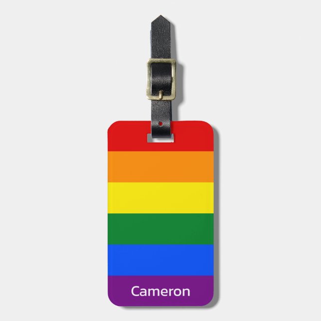 Personlig HBTQ-flagga Bagagebricka (Vertikal Framsida)