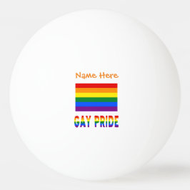 Personlig HBTQ-regnbåge Gay Pride-flagga Pingisboll