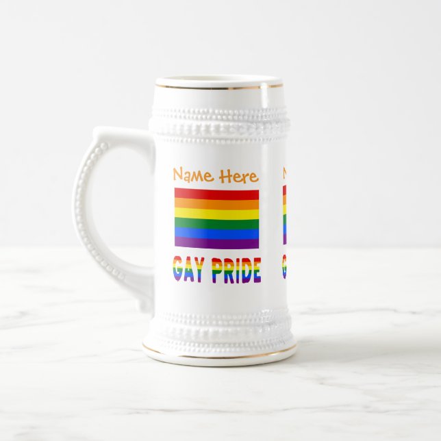 Personlig HBTQ-regnbåge Gay Pride-flagga  Sejdel (Vänster)