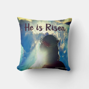 Personlig HE IS RISEN Religiös Jesus Påsk Kudde