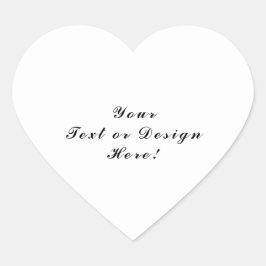 Personlig Heart-etikett Lägg till text eller desig Hjärtformat Klistermärke