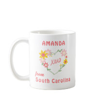 Personlig Heart Flowwed Mugg