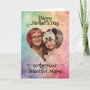 Personlig Heart Photo and Message for Mamma Kort