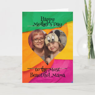 Personlig Heart Photo and Message for Mamma Kort