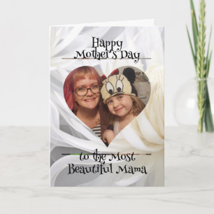 Personlig Heart Photo and Message for Mamma Kort