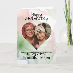 Personlig Heart Photo and Message for Mamma Kort
