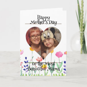 Personlig Heart Photo and Message for Mamma Kort