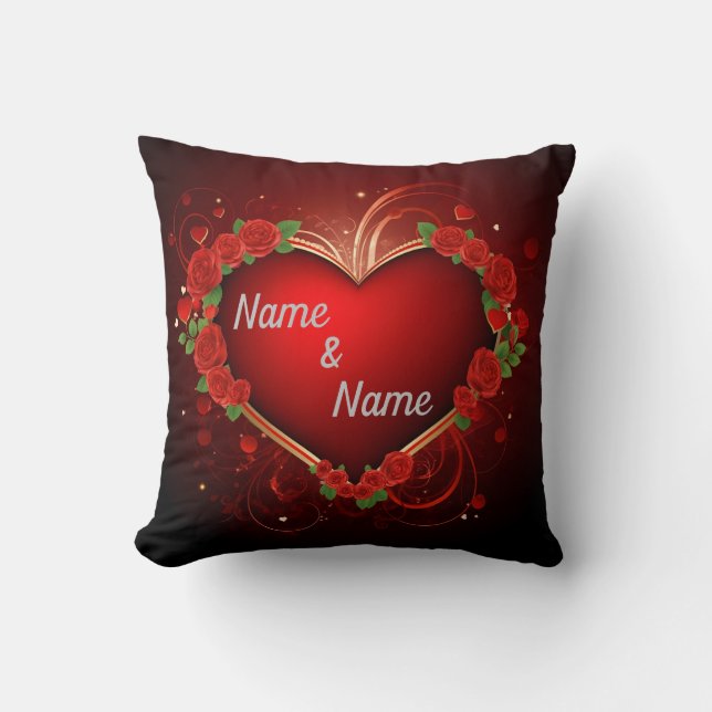 Personlig Heart Romantik Kudde (Framsida)