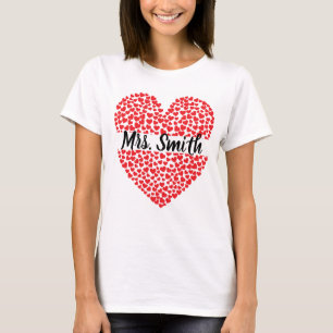 Personlig Heart Shirt för lärare T