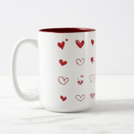 Personlig Heart-tryckt kaffe Mugg