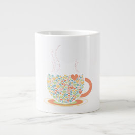 Personlig Hearts Prated Tea-Coffee Mugg Jumbo Mugg