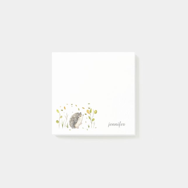 Personlig Hedgehog Post-it® Notes Post-it Block (Framsida)