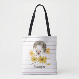 Personlig Hedgehog Tote Bag Tygkasse