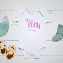 Personlig Hej Baby Rosa